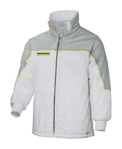 Arnika Kühlhaus Jacke weiß-grau