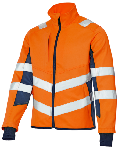 Bund Jacke Stretch orange-marine