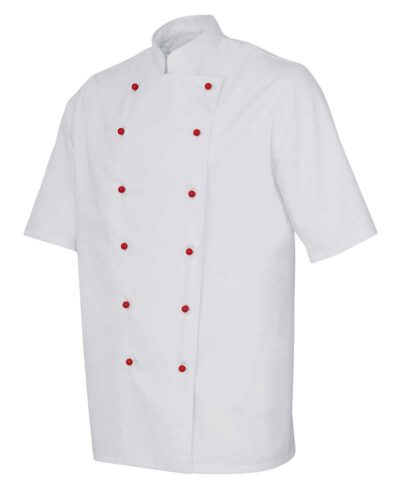 Zucchero Kochjacke Kurzarm weiß-rot